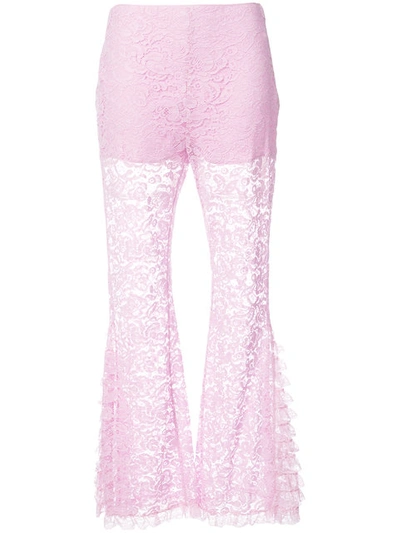 Givenchy Flared Lace Trousers Pink
