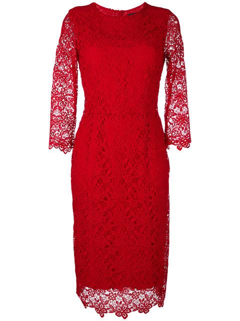 Ermanno Scervino Fitted Lace Dress | ModeSens