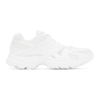 Vetements White Reebok Edition Spike Runner Sneakers In All White