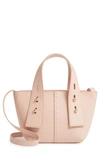 Frame Les Second Leather Medium Tote Bag In Soft Pink