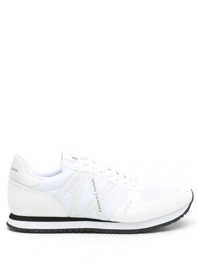 Armani Exchange Logo-patch Low-top Sneakers In White