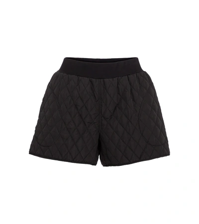 Norma Kamali Diamond-quilted Shell Shorts In Black