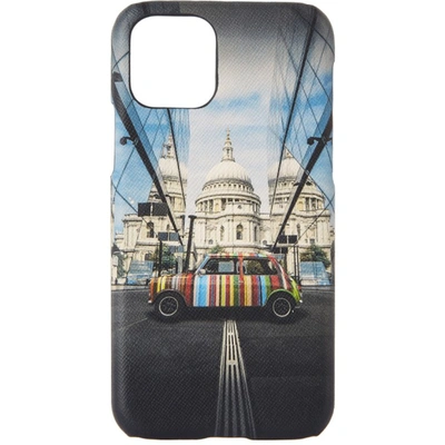 Paul Smith Multicolor 'mini' Iphone 11 Pro Case In Black