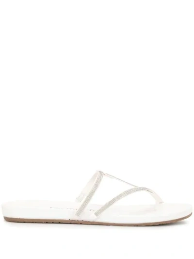 Pedro Garcia Gante Flat Sandals In White