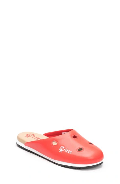 Critts Kids' Flip  Clog In Red Hearts