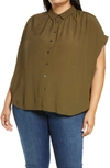 Madewell Central Drapey Shirt In Kale