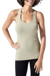 Blanqi Maternity Cooling Racerback Tank In Light Moss