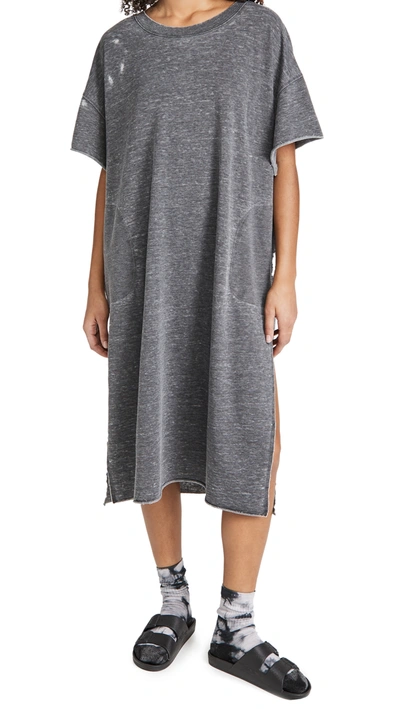 Free People Cozy Girl Maxi Tee Dress In Washed Black | ModeSens