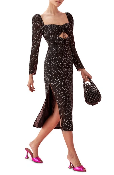 Reformation Wrenn Long Sleeve Midi Dress In Selene | ModeSens