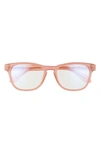 Quay Mini Hardwire 50mm Blue Light Filtering Optical Glasses In Coral Pink / Blue Light Lens