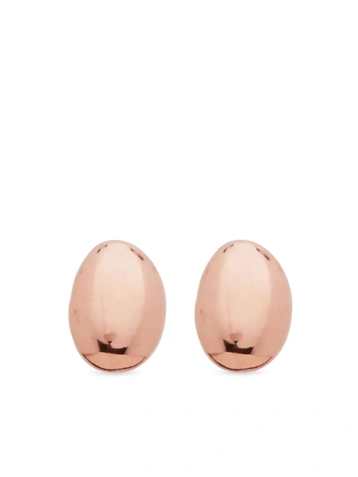 Monica Vinader Nura Nugget Mini 18ct Rose Gold-plated Vermeil Recycled Sterling-silver Earrings