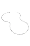 Monica Vinader Silver 24' Alta Textured Chain Necklace