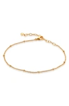 Monica Vinader Bead Station Chain Link Bracelet In Yellow Gold