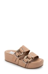Dolce Vita Cici Double-buckled Flaform Footbed Sandals Women's Shoes In Blush
