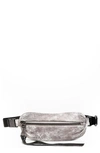 Aimee Kestenberg Milan Mini Leather Belt Bag In Distressed Pewter