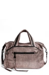 Aimee Kestenberg Night Is Young Leather Satchel In Rose Gold