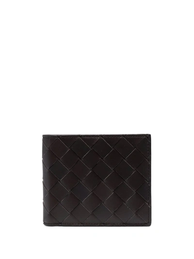 Bottega Veneta Intrecciato Bi-fold Cardholder Wallet In Black