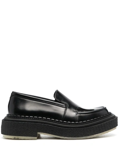 Adieu Type 161 Cutout Loafers In Black