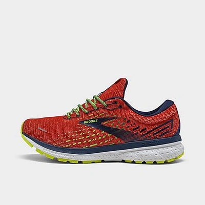 Brooks Men's Ghost 13 Running Sneakers From Finish Line In Tomato/navy