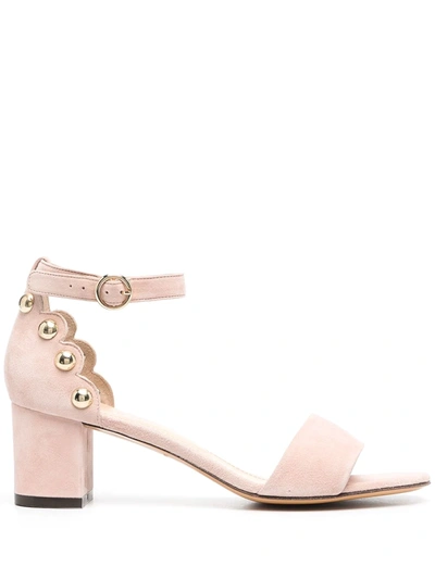Tila March Open-toe Suede Sandals In Pink