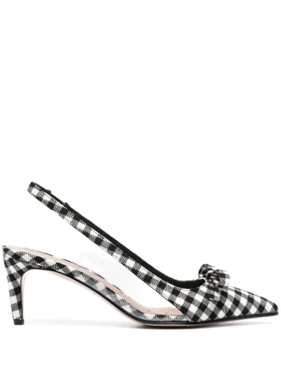 Redv Sandie Checked Pumps In Black