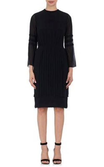 Nina Ricci Silk Long-sleeve Dress