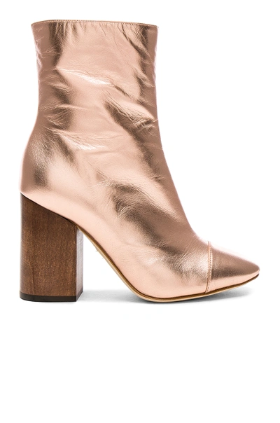 Brother Vellies Leather Bianca Boots In Pink,metallics