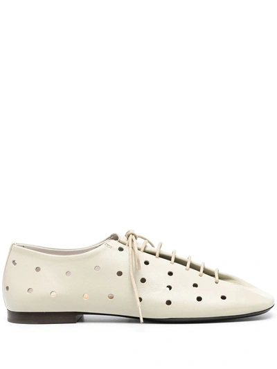 Lemaire Neutrals Neutral Perforated Leather Derby Shoes