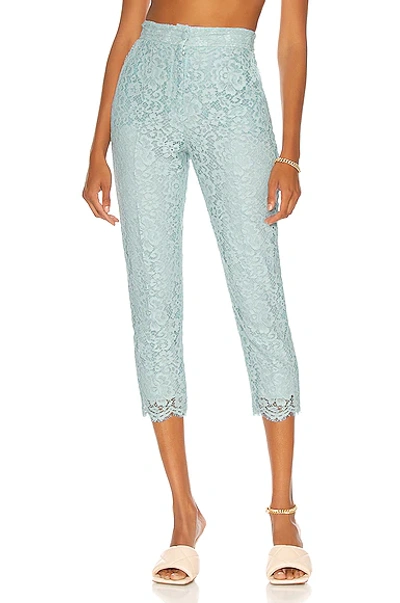 Dolce & Gabbana Cordonetto Lace Trousers In Light Blue
