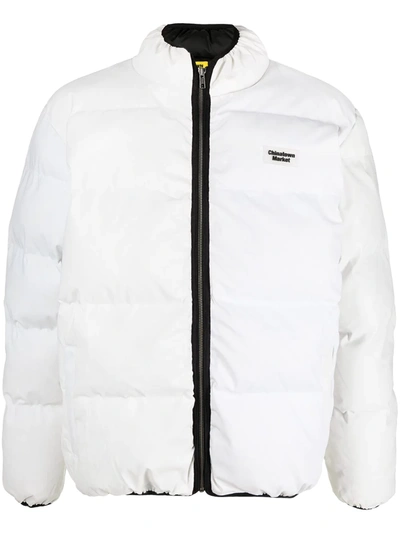 Chinatown Market Chest Patch Padded Jacket In White
