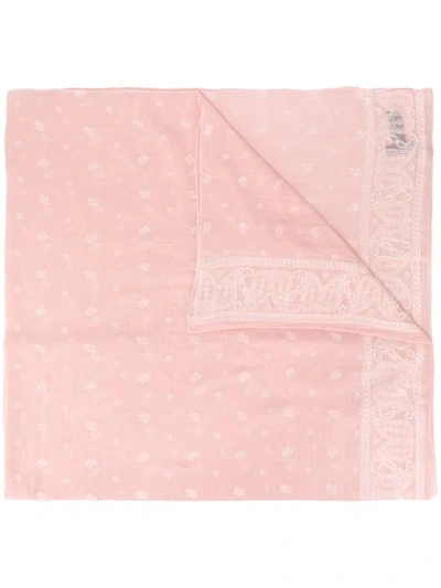 Rag & Bone Paisley Embroidered Scarf In Pink