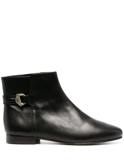 Tila March Courchevel Ankle Boots In Black