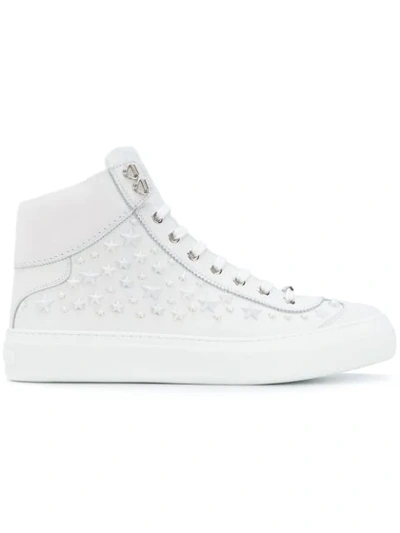 Jimmy Choo Argyle Ultra White Sport Calf With Mixed Stars