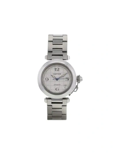 Pre-owned Cartier 1990  Pasha 35mm In Silver