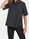 Lyssé Lysse Josie Short Sleeve Button Down In Black