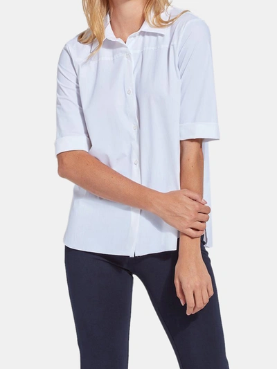 Lyssé Lysse Josie Short Sleeve Button Down In White