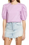 English Factory Puff Sleeve Top In Lilac