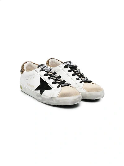 Golden Goose Kids' Superstar Leather Low-top Trainers In White
