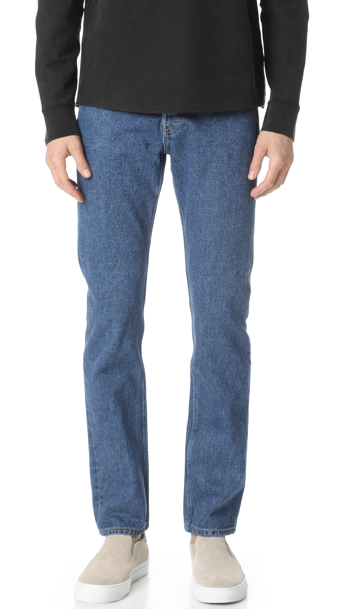 Our Legacy Stonewash First Cut Jeans In Blue;grey | ModeSens