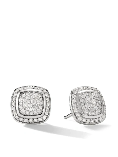 David Yurman Albion Diamond Stud Earrings In Silver