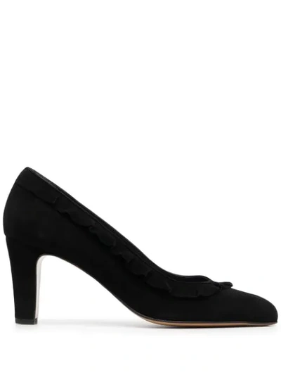 Tila March Pointed Suede Pumps In Black