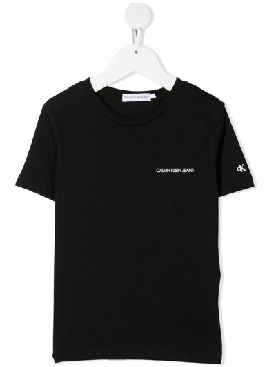 Calvin Klein Kids T-shirt For Boys In Black