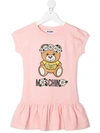 Moschino Teen Teddy Bear-print T-shirt Dress In Light Pink
