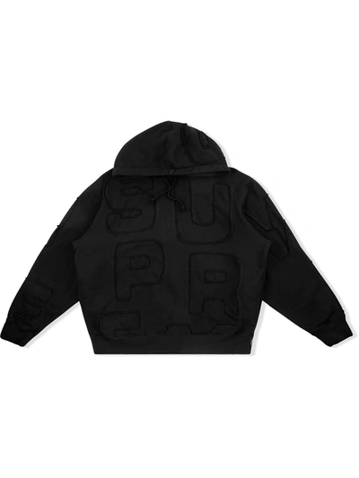 Supreme Cutout Letter Hoodie "ss 20" In Black