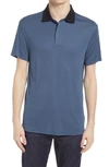 Theory Kayser Regular Fit Short Sleeve Polo In Skyline