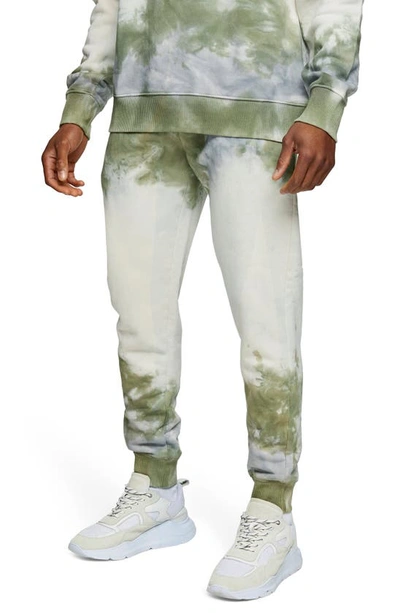 Topman Tie Dye Joggers In Green Multi