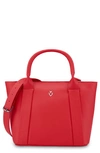 Vessel Signature 2.0 Faux Leather Mini Tote In Pebbled Red