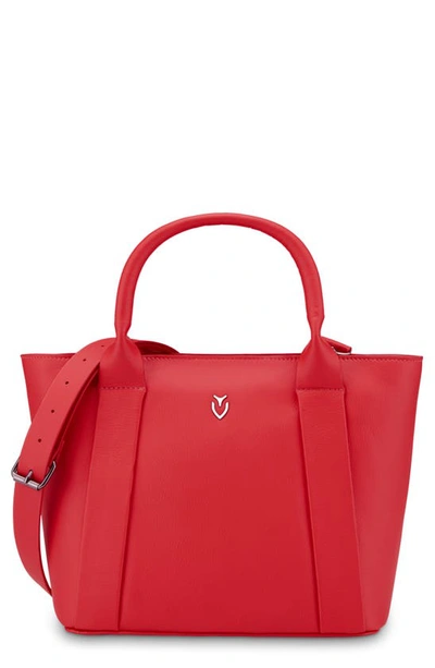 Vessel Signature 2.0 Faux Leather Mini Tote In Pebbled Red