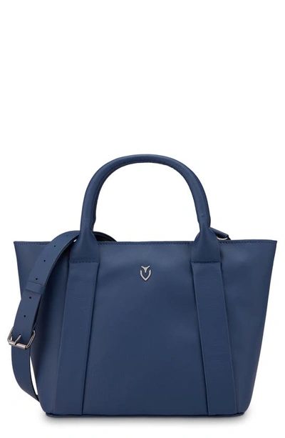 Vessel Signature 2.0 Faux Leather Mini Tote In Pebbled Navy