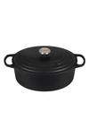 Le Creuset Signature 6.75-quart Oval Enamel Cast Iron French/dutch Oven With Lid In Licorice